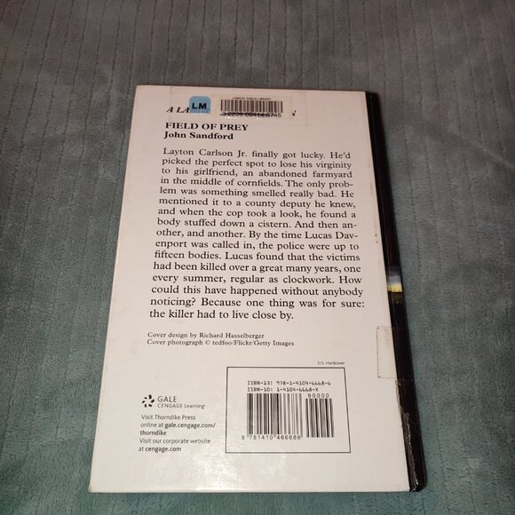 Book Field of Prey Mystery Bestseller Large Print Suspense - Picture 2 of 8